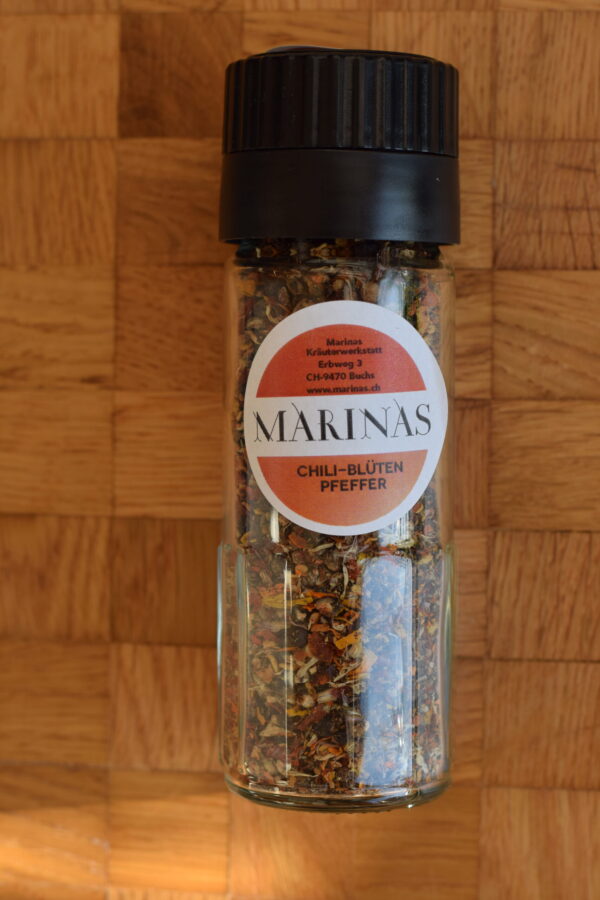 528/529- Chili - Blüten - Pfeffer  in Mühle oder Nachfüllsäckli - 50 g