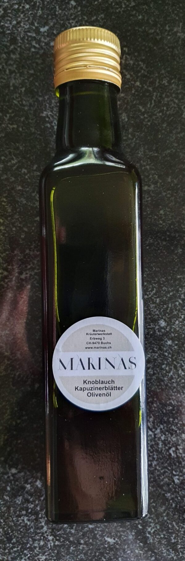 556 - Knoblauch-Kapuzinerblätter-Olivenöl - 25 cl